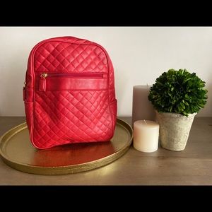Small Red Quilted backpack